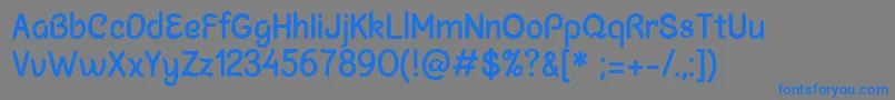 ChalkmarsBoldSample Font – Blue Fonts on Gray Background