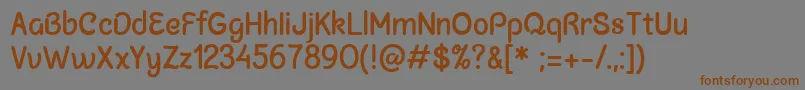 ChalkmarsBoldSample-Schriftart – Braune Schriften auf grauem Hintergrund