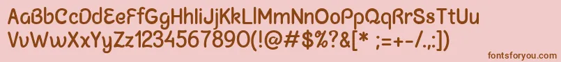 ChalkmarsBoldSample-fontti – ruskeat fontit vaaleanpunaisella taustalla