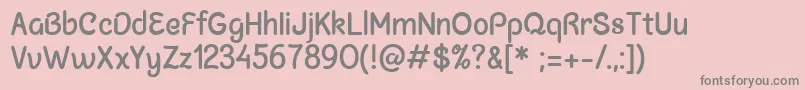 ChalkmarsBoldSample Font – Gray Fonts on Pink Background