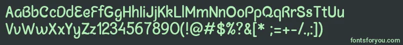 フォントChalkmarsBoldSample – 黒い背景に緑の文字
