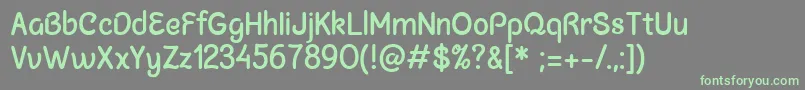 ChalkmarsBoldSample Font – Green Fonts on Gray Background