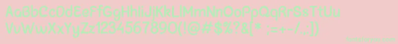 ChalkmarsBoldSample Font – Green Fonts on Pink Background