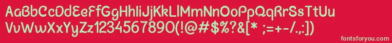 ChalkmarsBoldSample Font – Green Fonts on Red Background