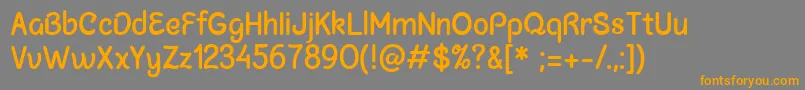 ChalkmarsBoldSample Font – Orange Fonts on Gray Background
