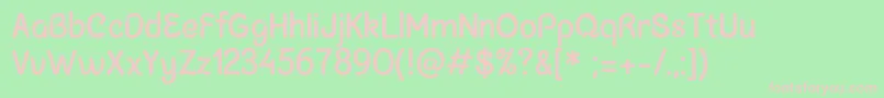 ChalkmarsBoldSample-fontti – vaaleanpunaiset fontit vihreällä taustalla