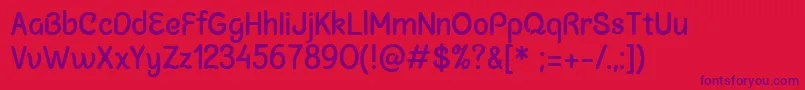 ChalkmarsBoldSample Font – Purple Fonts on Red Background