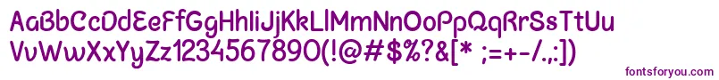 ChalkmarsBoldSample Font – Purple Fonts on White Background