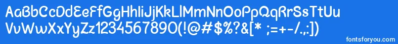 ChalkmarsBoldSample Font – White Fonts on Blue Background