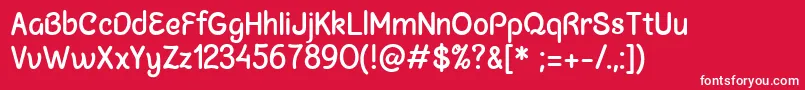 ChalkmarsBoldSample Font – White Fonts on Red Background