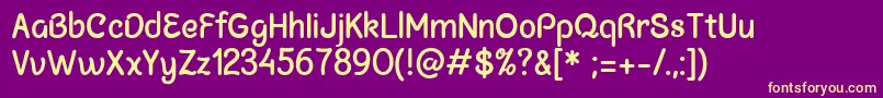 ChalkmarsBoldSample Font – Yellow Fonts on Purple Background