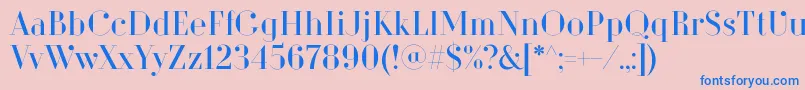 DitaSweet Font – Blue Fonts on Pink Background