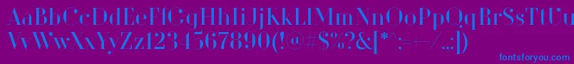 DitaSweet Font – Blue Fonts on Purple Background