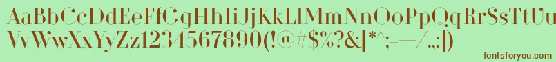 DitaSweet Font – Brown Fonts on Green Background