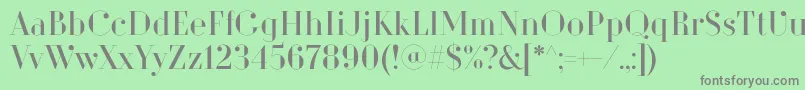 DitaSweet Font – Gray Fonts on Green Background