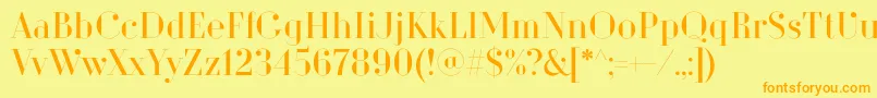 DitaSweet Font – Orange Fonts on Yellow Background