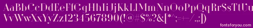 DitaSweet Font – Pink Fonts on Purple Background