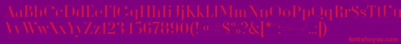 DitaSweet Font – Red Fonts on Purple Background