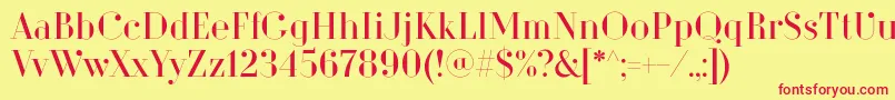 DitaSweet Font – Red Fonts on Yellow Background