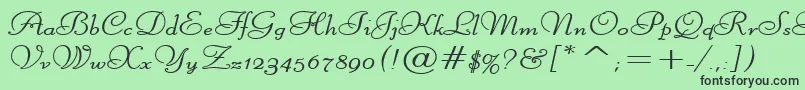 LiberateWideBold Font – Black Fonts on Green Background