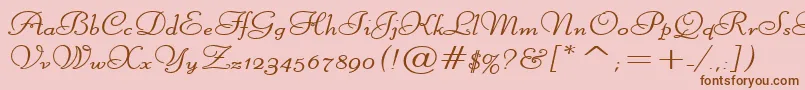 LiberateWideBold Font – Brown Fonts on Pink Background