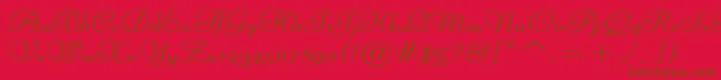 LiberateWideBold Font – Brown Fonts on Red Background