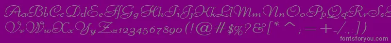 LiberateWideBold Font – Gray Fonts on Purple Background