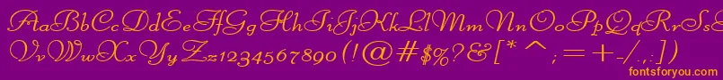 LiberateWideBold Font – Orange Fonts on Purple Background