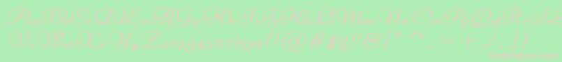 LiberateWideBold Font – Pink Fonts on Green Background