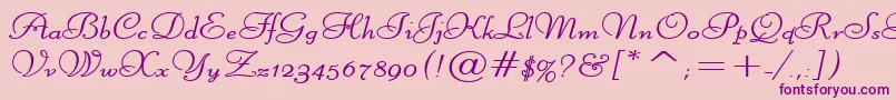 LiberateWideBold Font – Purple Fonts on Pink Background