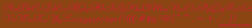 LiberateWideBold Font – Red Fonts on Brown Background