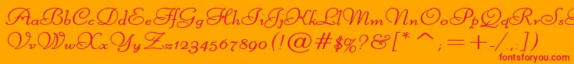 LiberateWideBold Font – Red Fonts on Orange Background