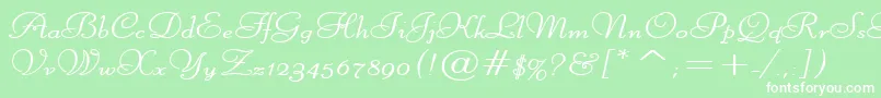 LiberateWideBold Font – White Fonts on Green Background