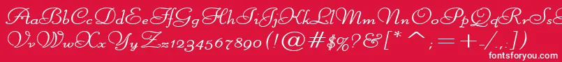 LiberateWideBold Font – White Fonts on Red Background