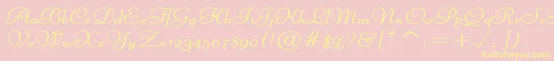 LiberateWideBold Font – Yellow Fonts on Pink Background