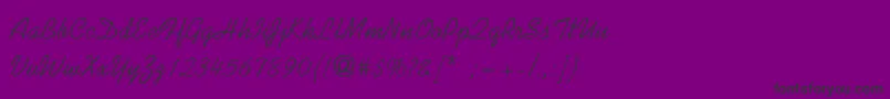 SunnysidThin Font – Black Fonts on Purple Background