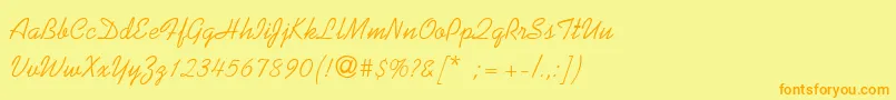 SunnysidThin Font – Orange Fonts on Yellow Background