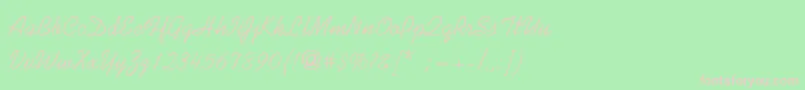 SunnysidThin Font – Pink Fonts on Green Background