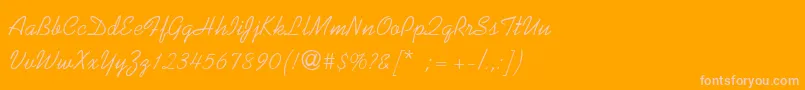 SunnysidThin Font – Pink Fonts on Orange Background