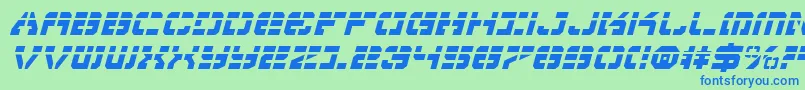 Vyperli Font – Blue Fonts on Green Background