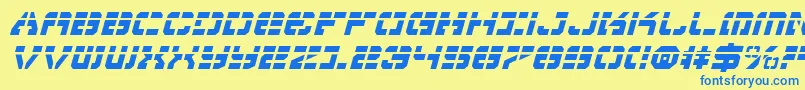 Vyperli Font – Blue Fonts on Yellow Background