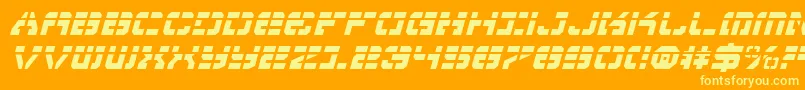Vyperli Font – Yellow Fonts on Orange Background