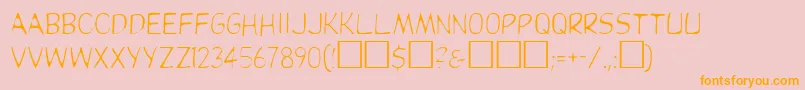 Dupuylight Font – Orange Fonts on Pink Background