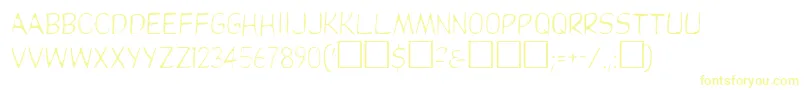 Dupuylight Font – Yellow Fonts on White Background