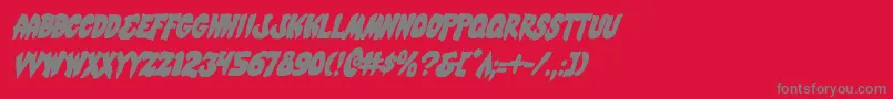 MysticSinglerConditalic Font – Gray Fonts on Red Background