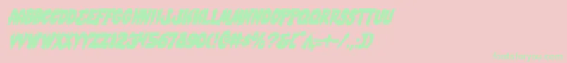 MysticSinglerConditalic Font – Green Fonts on Pink Background