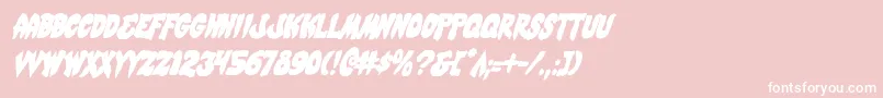 MysticSinglerConditalic Font – White Fonts on Pink Background