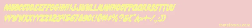 MysticSinglerConditalic Font – Yellow Fonts on Pink Background