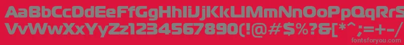 Magistralblackc Font – Gray Fonts on Red Background