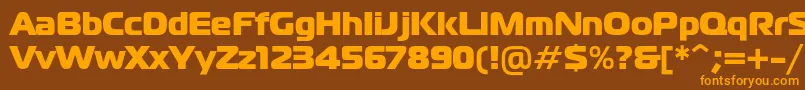 Magistralblackc Font – Orange Fonts on Brown Background